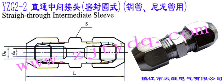 YZG2-2 ֱͨg^(ܷȦʽ)(~)Straight-through Intermediate Sleeve